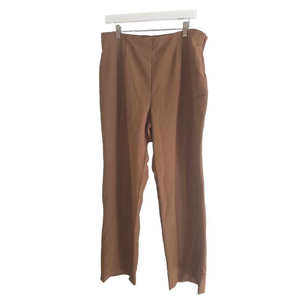 Coldwater Creek Brown Straight Leg High Rise Career Dress Pants Womans‎ Size 16
